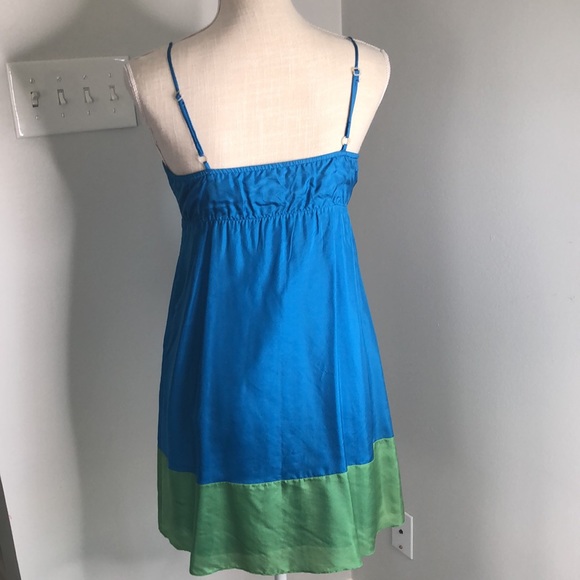 A.B.S. silk blue/green sundress - Picture 4 of 6